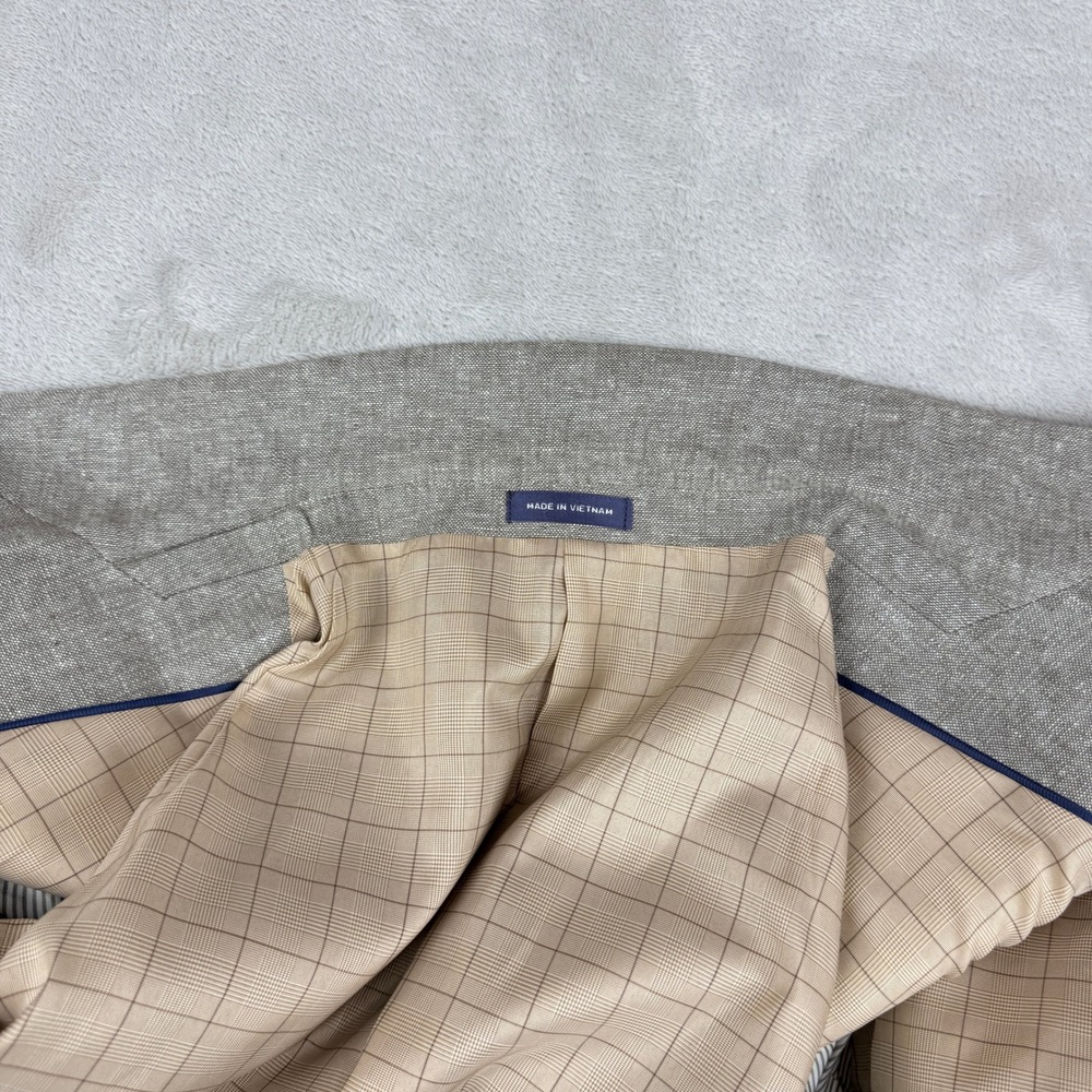 Stafford Linen Blend Sport Coat Mens 40R Tan Brown Classic Fit Blazer Preppy - Picture 8 of 16